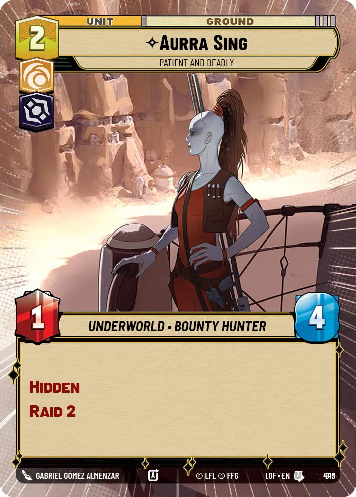 Aurra Sing (919) - Patient and Deadly (Hyperspace Foil) (919) [Legends of the Force]