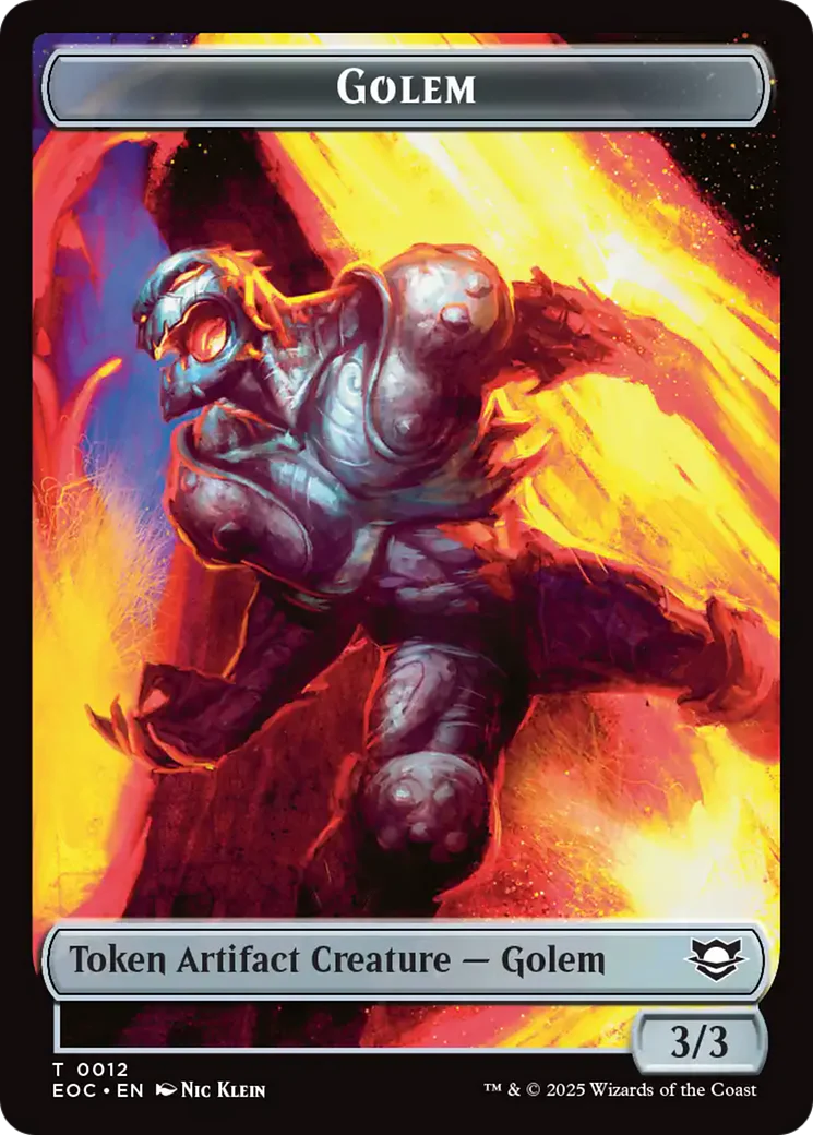 Bird // Golem (0012) Double-Sided Token [Edge of Eternities Tokens] - Image 2