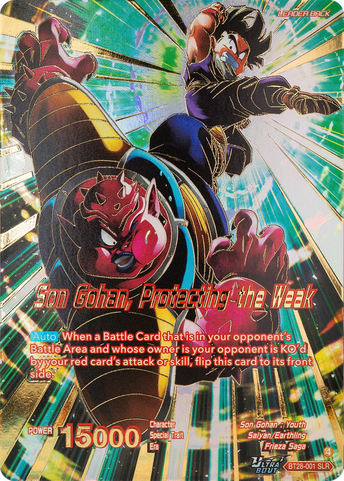 Son Gohan // Son Gohan, Protecting the Weak (SLR) (BT28-001) [Prismatic Clash] - Image 2