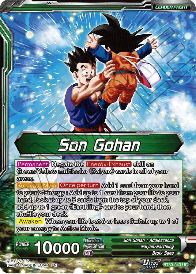 Son Gohan // SS Son Gohan, Reliable Growth (SLR) (BT30-043) [Three Glorious Fighters] - Image 2