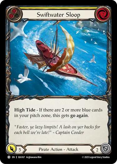 Swiftwater Sloop (Yellow) [SEA167] (High Seas)  Rainbow Foil